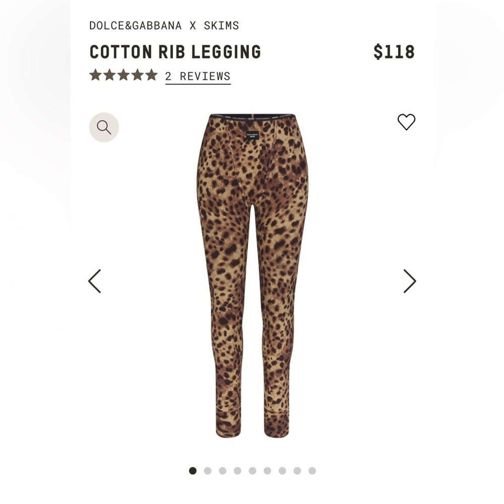 D&G X skims cotton jersey long ton rib legging